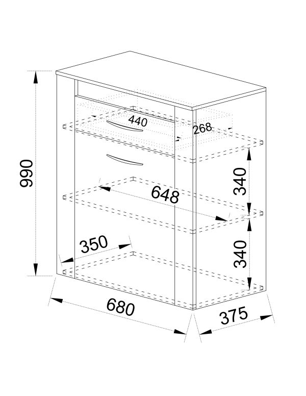 Шкаф за обувки Сити 4069