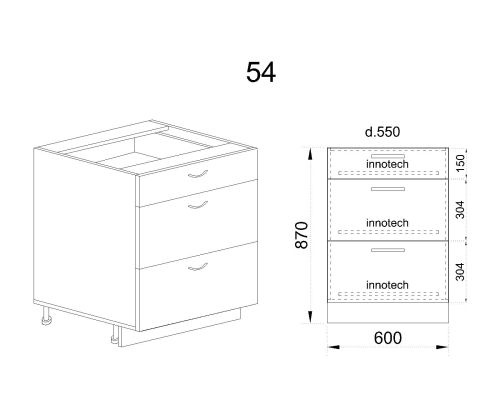Долен кухненски шкаф  Сити МДФ Олив мат 11-54